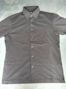 【UNIQLO】エアリズムコットンジャージーポロシャツ　フルオープン　ブラック　半袖シャツ