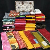 G1817M 半幅帯/半帯 おまとめ 51点 絹/浴衣帯/未使用品あり/他 kimono obi/着物 Rew_画像1