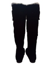 SG0162■ 新品 靴 レディース　ロング ブーツ 中ボア 温かい サイズ M ( 23cm ～ 23.5㎝ ) 丈 42㎝ 黒 ブラック_画像2