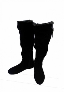 SG0162■ 新品 靴 レディース　ロング ブーツ 中ボア 温かい サイズ M ( 23cm ～ 23.5㎝ ) 丈 42㎝ 黒 ブラック