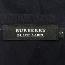 即決★BURBERRY BLACK LABEL★メンズL 廃版 Tシャツ バーバリーブラックレーベル 3 黒 三陽商会 カットソー 長袖 刺繍_画像6