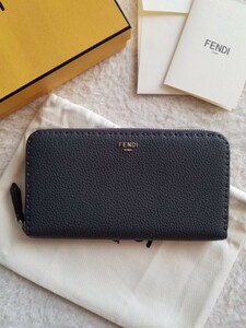 新品 FENDI フェンディ セレリア ジップ アラウンド 長財布 グレー 7M0210AP3BF0J55