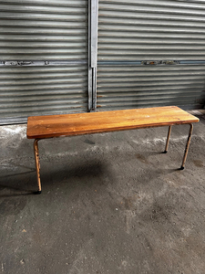  old furniture antique steel pipe remake low table bench 