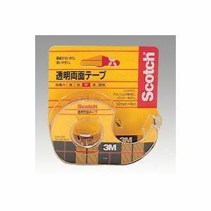 【新品】（まとめ） 住友スリーエム スコッチ(R)透明両面テープ 裏紙（はく離紙）なし 665-3-24 1巻入 【×2セット】