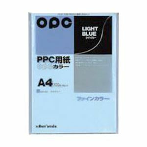 【新品】（まとめ） 文運堂 ファインカラーPPC A4判 カラー333 ライトブルー 100枚入 【×5セット】