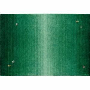 【新品】防炎 ラグマット/絨毯 【約70×120cm グリーン】 ホットカーペット対応 『クレアギャベ』 プレーベル