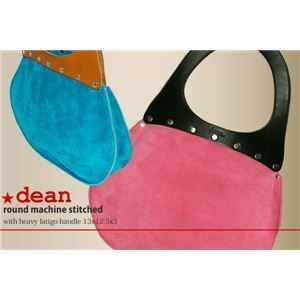 【新品】★dean（ディーン） round machine ハンドバッグ ピンク ハンドル／黒