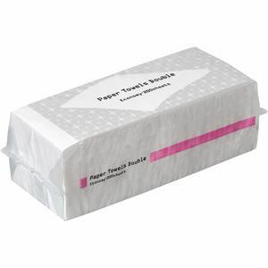 【新品】TANOSEE ペーパータオル 抗菌・ダブル（エコノミー）200組/パック 1ケース（40パック）