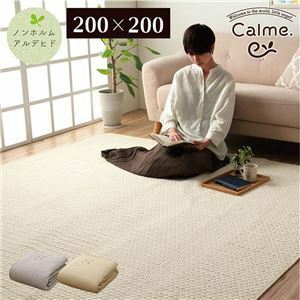 【新品】マルチカバー/ソファーカバー 【グレー 約200×200cm】 洗える 綿100％ イブル 〔リビング ベッドルーム 寝室〕