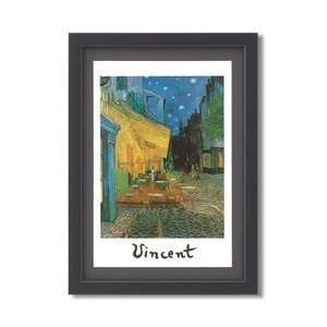 【新品】フィンセント・ウィレム・ファン・ゴッホ（Vincent Willem van Gogh）ポスター額装品 ■ゴッホ額装「夜のカフェテラス」