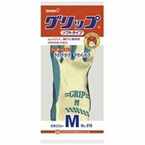 【新品】（まとめ）ショーワ 手袋グリップソフト 5双 パックグリーン M【×4セット】