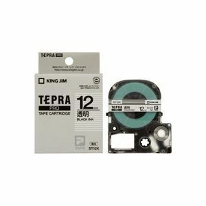 テプラ PROテープカートリッジ ST12K 12mm（透明・黒文字）×5個