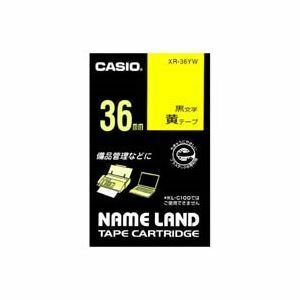 【新品】(業務用2セット) CASIO カシオ ネームランド用ラベルテープ 【幅：36mm】 XR-36YW 黄に黒文字