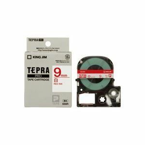 【新品】(業務用5セット) キングジム テプラPROテープ/ラベルライター用テープ 【幅：9mm】 SS9R 白に赤文字