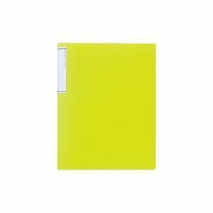 【新品】(業務用20セット) LIHITLAB クリアファイル/ポケットファイル 【A4/タテ型】 超スリムタイプ N7111-6 黄緑