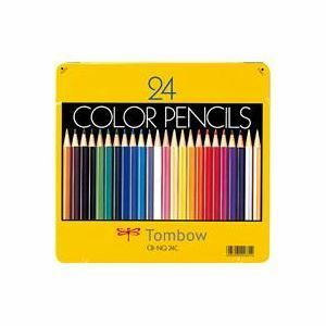 【新品】（まとめ）トンボ鉛筆 色鉛筆 CB-NQ24C 24色 缶入 【×3セット】