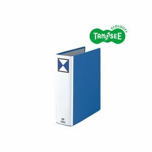 【新品】（まとめ）TANOSEE 両開きパイプ式ファイル A4タテ 70mmとじ 青 30冊
