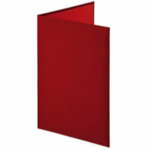 【新品】（まとめ）証書ファイル 布クロス 二つ折り 透明コーナー貼り付けタイプ A4 赤 1冊