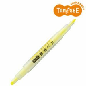 【新品】（まとめ）TANOSEE キャップが外しやすい蛍光ペン ツイン 黄×10本