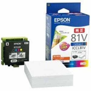 【新品】EPSON（エプソン） モバイルインク ICCL81V 4色+用紙セット