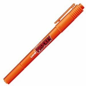 【新品】(業務用30セット) 三菱鉛筆 水性ペン/プロッキーツイン 【細字/極細】 水性顔料インク PM-120T.4 橙