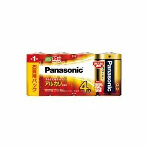 【新品】（まとめ）Panasonic パナソニック アルカリ乾電池 金 単1形(4本) LR20XJ/4SW 【×5セット】