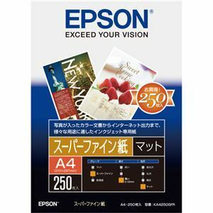 【新品】（まとめ） エプソン EPSON スーパーファイン紙 A4 KA4250SFR 1冊（250枚） 【×3セット】