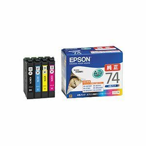 【新品】（まとめ） エプソン EPSON インクカートリッジ 4色パック IC4CL74 1箱（4個：各色1個） 【×3セット】