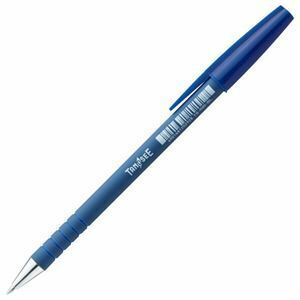 【新品】（まとめ） TANOSEE キャップ式油性ボールペン 0.7mm 青 1本 【×100セット】