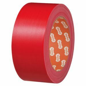 【新品】（まとめ） TANOSEE 布テープ（カラー） 50mm×25m 赤 1巻 【×15セット】
