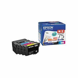 【新品】（まとめ） エプソン EPSON インクカートリッジ 大容量4色パック IC4CL75 1箱（4個：各色1個） 【×3セット】