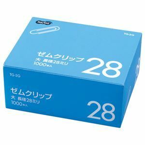 【新品】（まとめ） TANOSEE ゼムクリップ 大 28mm シルバー 業務用パック 1箱（1000本） 【×20セット】