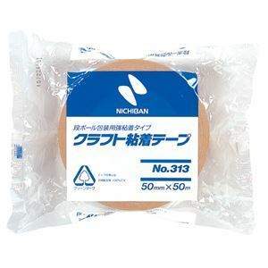 【新品】（まとめ） ニチバン クラフト粘着テープ No.313 50mm×50m 313-50 1巻 【×30セット】