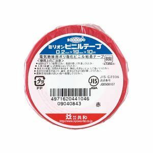 【新品】(まとめ) 共和 ミリオンビニールテープ 19mm×10m 赤 HF-114-A 1巻 【×60セット】