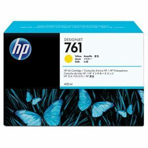 【新品】（まとめ） HP761 インクカートリッジ イエロー 400ml 染料系 CM992A 1個 【×3セット】