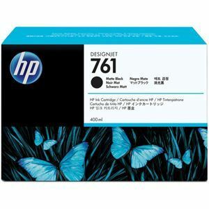 【新品】（まとめ） HP761 インクカートリッジ マットブラック 400ml 顔料系 CM991A 1個 【×3セット】