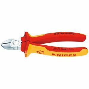 【新品】KNIPEX（クニペックス）7006-180 絶縁斜ニッパー 1000V （SB）