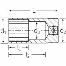 【新品】STAHLWILLE（スタビレー） 46A-1／4 （3／8SQ）ディープソケット （02420016）_画像2