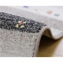 【新品】ラグマット 絨毯 約160cm×230cm ブラック 長方形 高耐久 ギャッベ風 ウィルトン インフィニティ レーヴ リビング_画像4