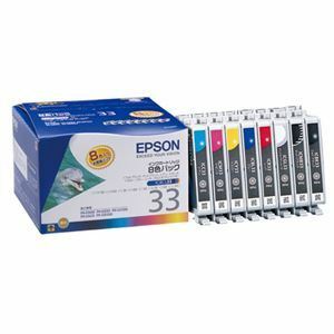 【新品】(まとめ) エプソン EPSON インクカートリッジ 8色パック IC8CL33 1箱（8個：各色1個） 【×10セット】