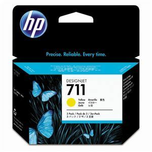 【新品】(まとめ) HP711 インクカートリッジ イエロー 29ml／個 染料系 CZ136A 1箱（3個） 【×10セット】