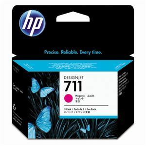 【新品】(まとめ) HP711 インクカートリッジ マゼンタ 29ml／個 染料系 CZ135A 1箱（3個） 【×10セット】