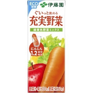 【新品】【ケース販売】伊藤園 紙充実野菜緑黄色野菜ミックス200ml 【×48本セット】