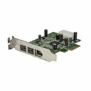 【新品】StarTech.com IEEE1394a×1/1394b×2増設PCIeカード ロープロファイル対応 FireWire 800×2/400