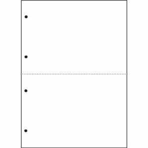 【新品】TANOSEE 汎用マルチタイププリンタ帳票 白紙 A4 2分割 4穴 1箱（2500枚：500枚×5冊）