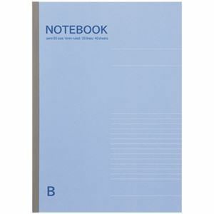 【新品】TANOSEE ノートブック セミB5 B罫6mm 40枚 ブルー 1セット（50冊）