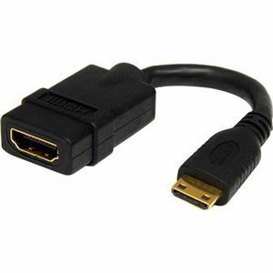 【新品】（まとめ）StarTech.com ハイスピードHDMI-ミニHDMI変換アダプタケーブル 12cm HDMI（メス）-mini HDMI（オ