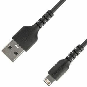 【新品】（まとめ）StarTech.com 高耐久性ライトニングケーブル 1m ブラック Apple MFi認証 Lightning - USB ケー