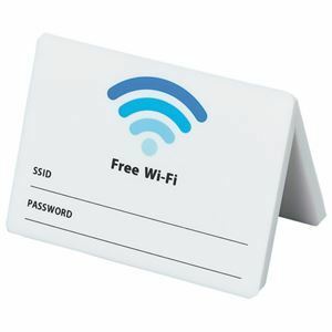 【新品】（まとめ）クルーズ ユニバーサルテーブルサイン Wi-Fi案内 CRT30803 1個 【×5セット】
