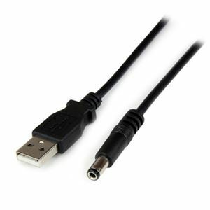 【新品】（まとめ）StarTech.com USB-5VDC電源供給ケーブル 1m DCプラグ（外形5.5mm/内径2.5mm） ブラック USB2T